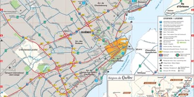 Karta grada Quebec 